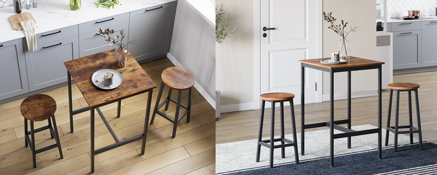 Amazon.com: VASAGLE Bar Table, Kitchen Dining, High Top Pub, Bar
